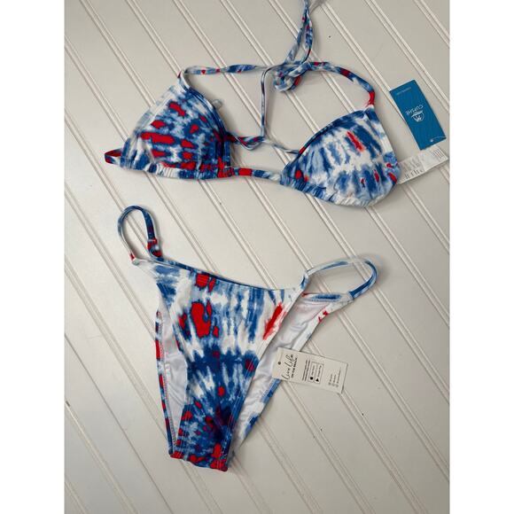 NWT Cupshe Two Piece Swimsuit Bikini Bralette Escaping Black Cheeky BUNDLE Sz S - Picture 6 of 7